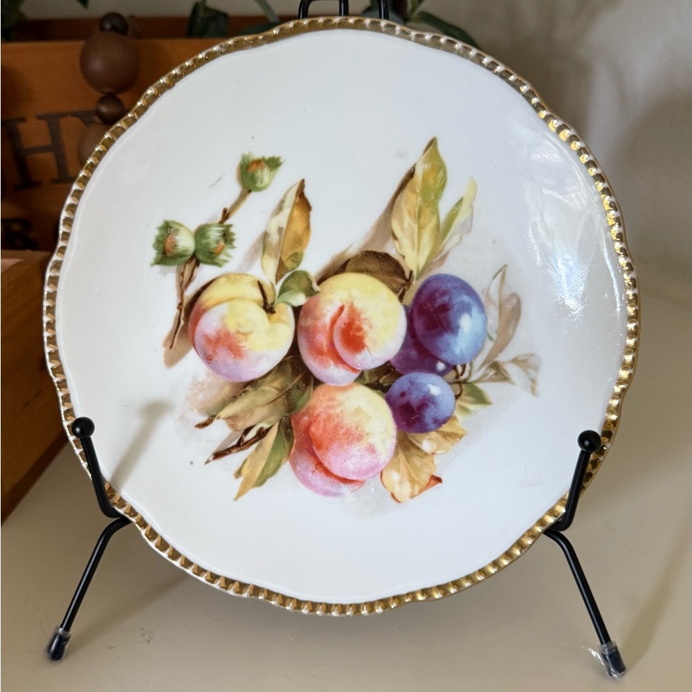 Three Different Decorative Plate with Gold Trim